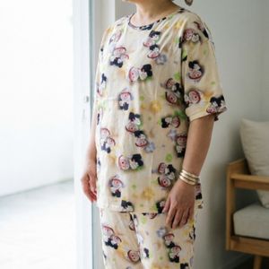فروش اینترنتی ست تیشرت شلوار نخی زنانه