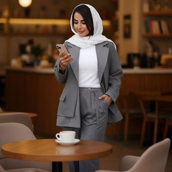کت شلوار ترکیبی دیپلمات