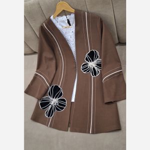فروش اینترنتی مانتو کتی مدل میرا شکلاتی