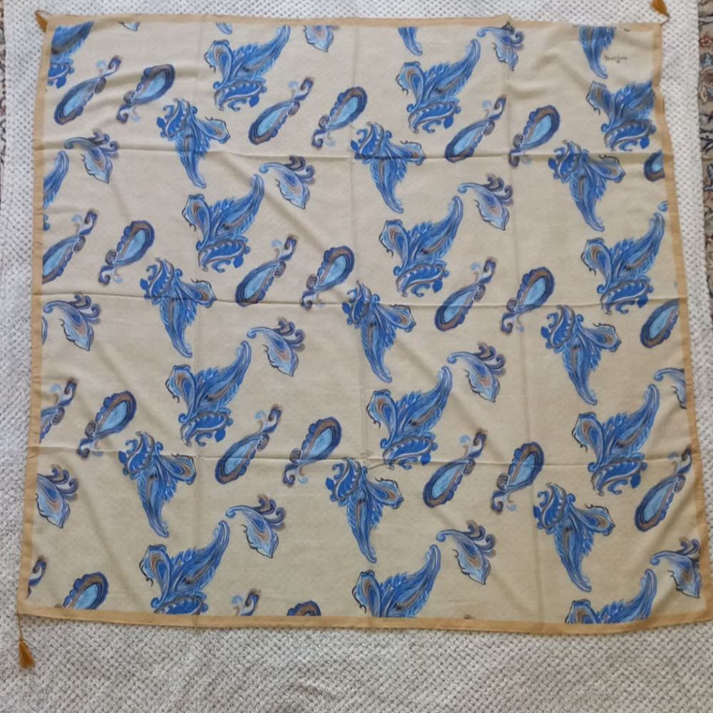 خرید اینترنتی روسری نخی طرح ترمه