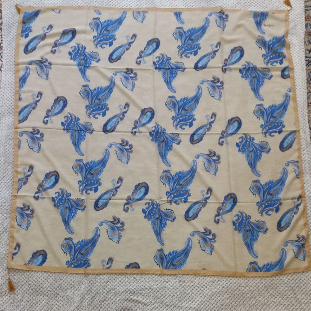 خرید اینترنتی روسری نخی طرح ترمه