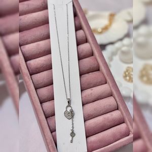 خرید آنلاین گردنبند قلب و کلید استیل