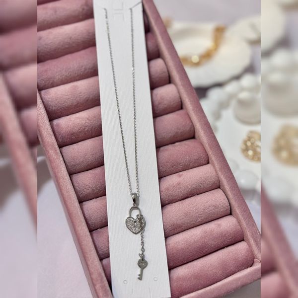 گردنبند قلب و کلید استیل