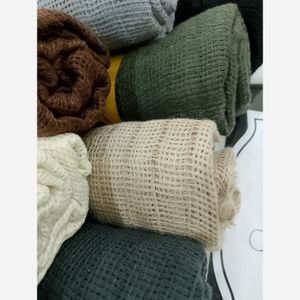 خرید اینترنتی قیمت شال حصیری وارداتی دور ریش طرح کنفی