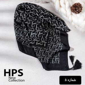 خرید اینترنتی قیمت روسری قواره بزرگ نیلا طرح هندسی منگولدار