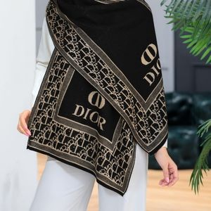 شال بافت دیور مشکی طلابافت دورو وارداتی Dior