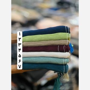شال برشکا ساده لب زری و شایندار منگولدار