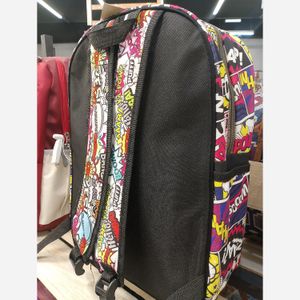 خرید اینترنتی قیمت کوله پشتی مخمل طرح آبرنگی تک جیب