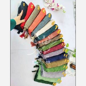 شال پلیسه لمه مراکشی وارداتی منگولدار رنگبندی