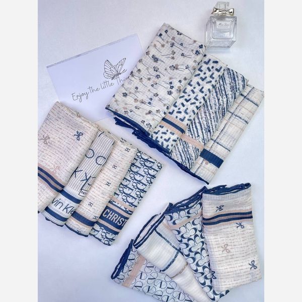 روسری مدیوم اسکارف نخی دستدوز میکس طرحبندی