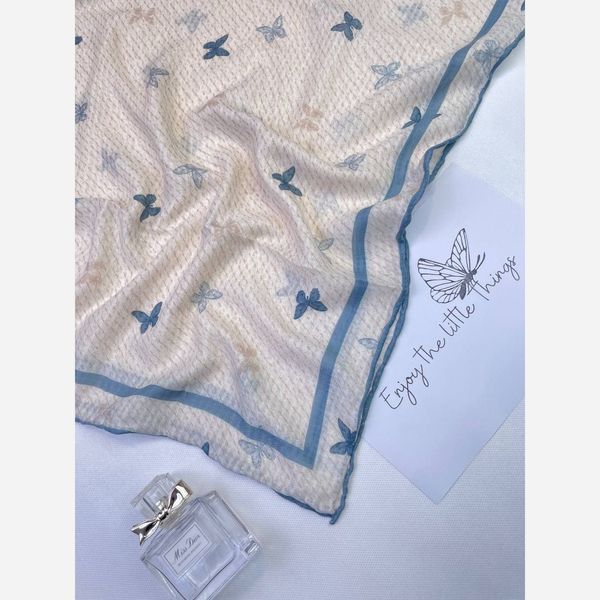 روسری مدیوم اسکارف نخی دستدوز میکس طرحبندی