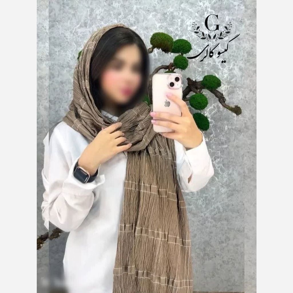 خرید اینترنتی قیمت شال چهارخانه پفکی لب ریش کوک دوزی رنگبندی