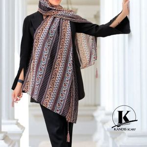 خرید اینترنتی قیمت شال حریر تافته اعلا پارچه وارداتی طرحدار منگوله