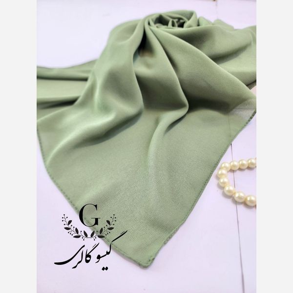مینی اسکارف ژرژت کرپ دور دوخت اعلا رنگبندی 