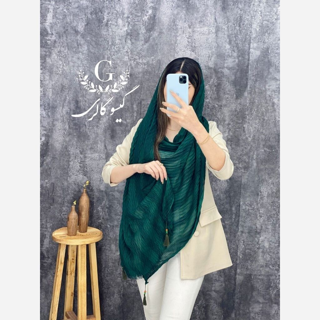 خرید اینترنتی قیمت شال حصیری منگوادار اعلا رنگبندی