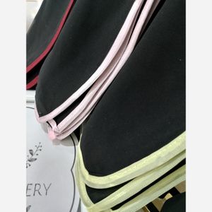خرید اینترنتی قیمت شال و مینی اسکارف مشکی دورگان رنگی