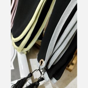 خرید اینترنتی قیمت شال و مینی اسکارف مشکی دورگان رنگی