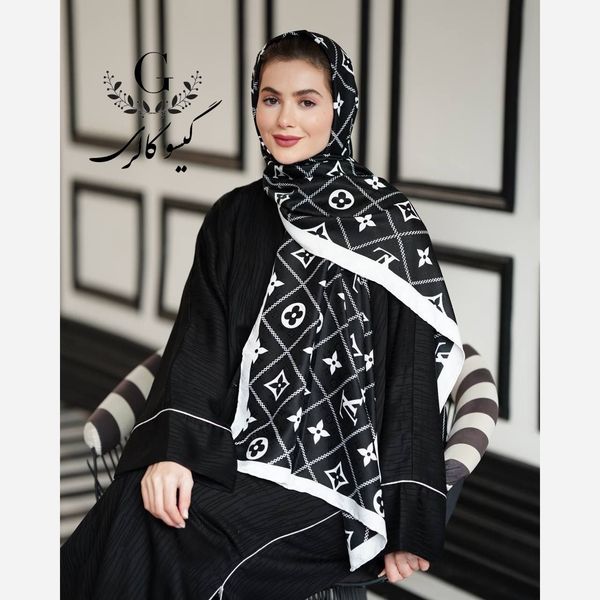 شال ابریشم  برند وارداتی زمینه برجسته 