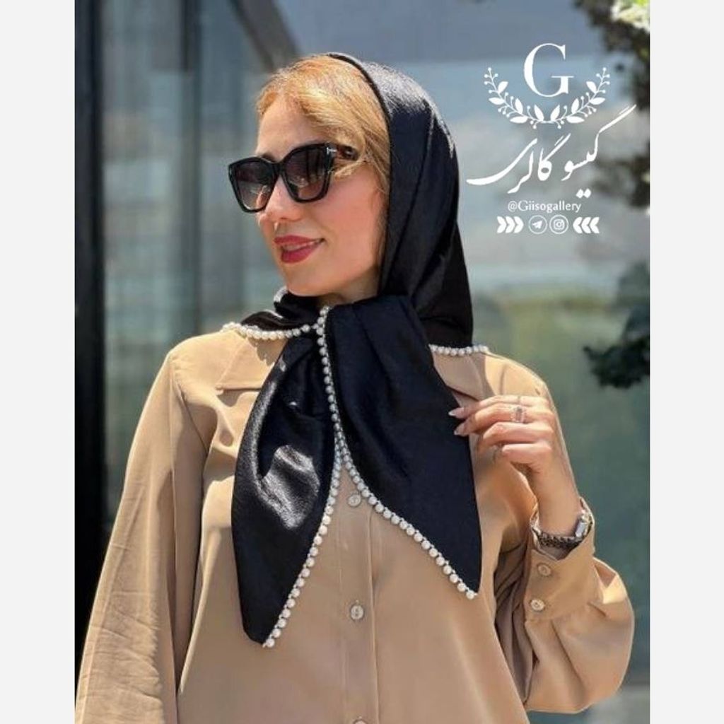 فروش اینترنتی مینی اسکارف مزونی  کوپرا مرواریدی