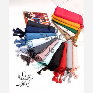 شال پلیسه ریز اعلا منگولدار 