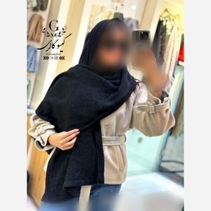 خرید اینترنتی قیمت شال بافت وارداتی میکس مشکی شایندار و طلایی برند