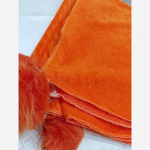 خرید اینترنتی قیمت شال موهر مخمل پلیسه پوم دار ضخیم