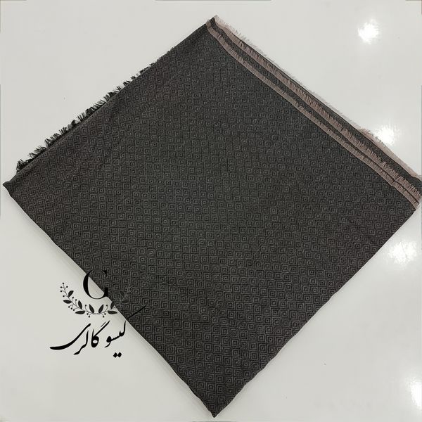 روسری پارچه اعلا دورو زمینه سنتی قواره بزرگ لب ریش پاییزه