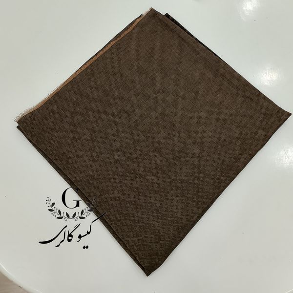 روسری پارچه اعلا دورو زمینه سنتی قواره بزرگ لب ریش پاییزه