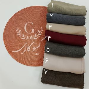 خرید اینترنتی قیمت روسری پارچه اعلا دورو زمینه سنتی قواره بزرگ لب ریش پاییزه