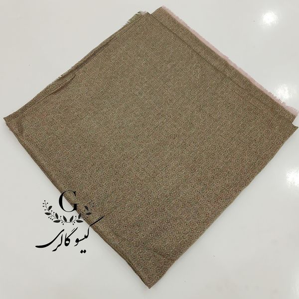 روسری پارچه اعلا دورو زمینه سنتی قواره بزرگ لب ریش پاییزه