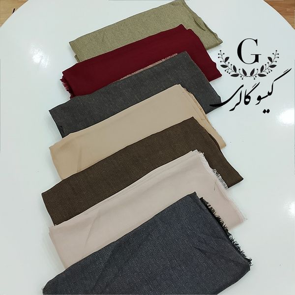 روسری پارچه اعلا دورو زمینه سنتی قواره بزرگ لب ریش پاییزه