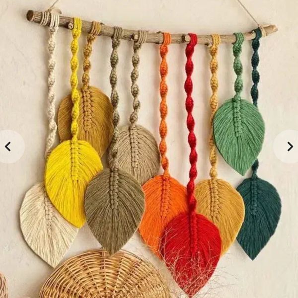 دیوارکوب برگ مکرومه طرح نفیس