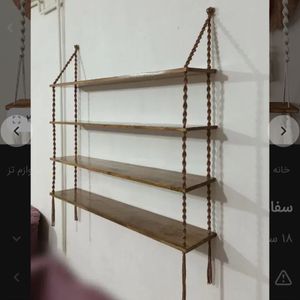شلف چوبی مکرومه طرح انیسا