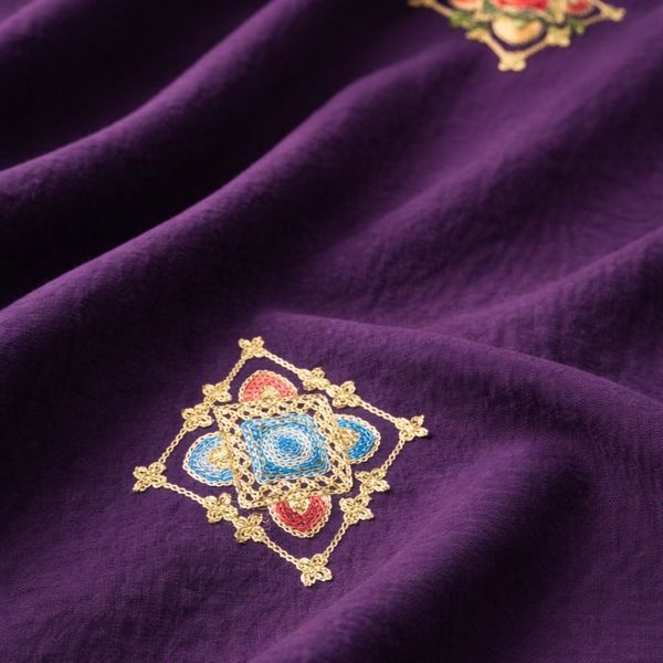 پارچه ابروبادی خامه دوزی