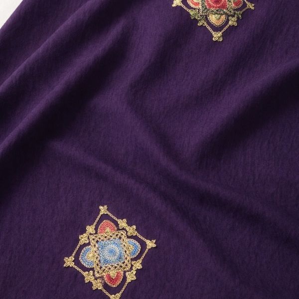 پارچه ابروبادی خامه دوزی