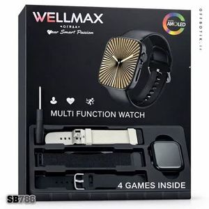 خرید اینترنتی قیمت ساعت مچی هوشمند WELLMAX SB786 سری 10 دارای چهار بازی کلی امکانات بدون رقیب
