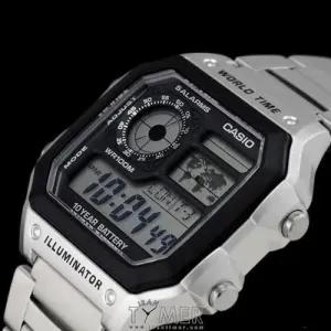 ساعت مچی مردانه کاسیو جهان نما اورجینال پشت پیچ ضد اب رنگ ثابتCASIO