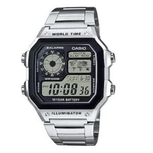 ساعت مچی مردانه کاسیو جهان نما اورجینال پشت پیچ ضد اب رنگ ثابتCASIO