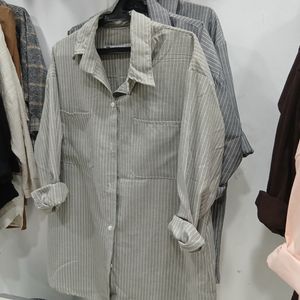 خرید آنلاین شومیز خط دار جلو دکمه