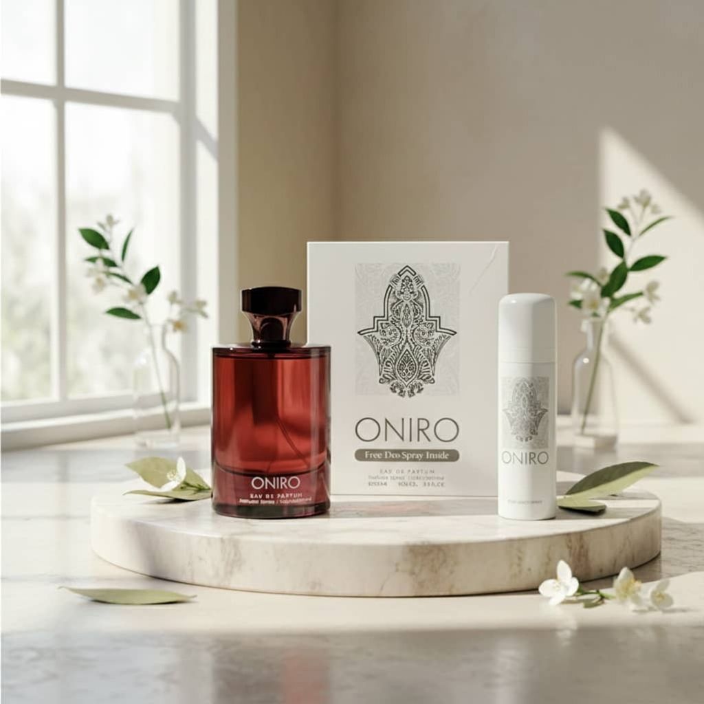 قیمت عطر بسیار اقتصادی اصل امارات مردانه اونیرو فراگرنس ورد + اسپری هدیه