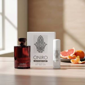 خرید انلاین عطر بسیار اقتصادی اصل امارات مردانه اونیرو فراگرنس ورد + اسپری هدیه