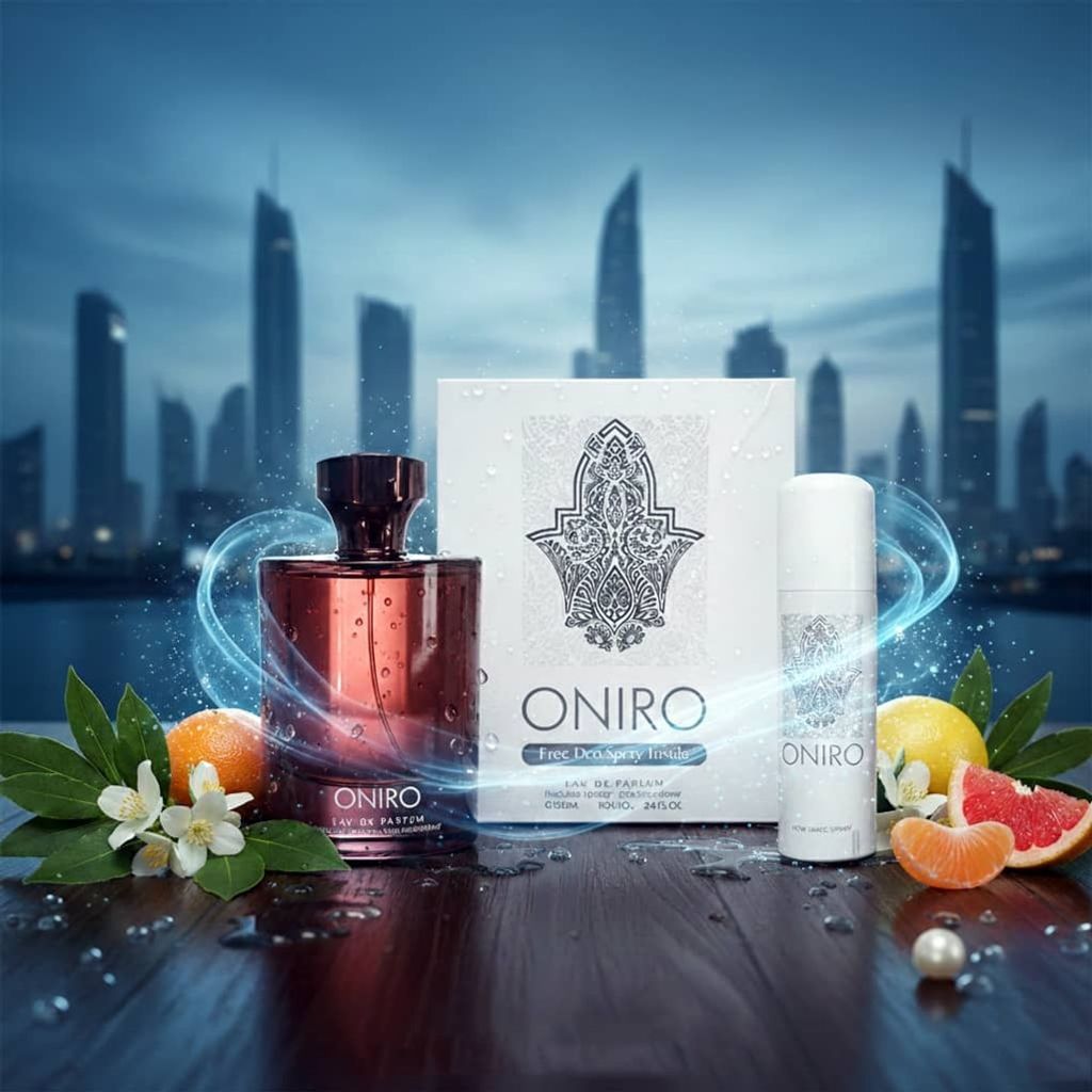 قیمت ارزان عطر بسیار اقتصادی اصل امارات مردانه اونیرو فراگرنس ورد + اسپری هدیه