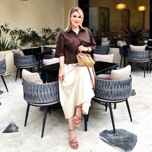 فروش اینترنتی شومیز باکسی زنانه مدل آنیل (کالکشن فروزان نریمیسا)