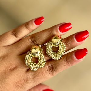 گوشواره زنانه مدل زنجیر گرد