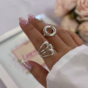 خرید انلاین انگشتر آبکاری نقره رنگ ثابت
