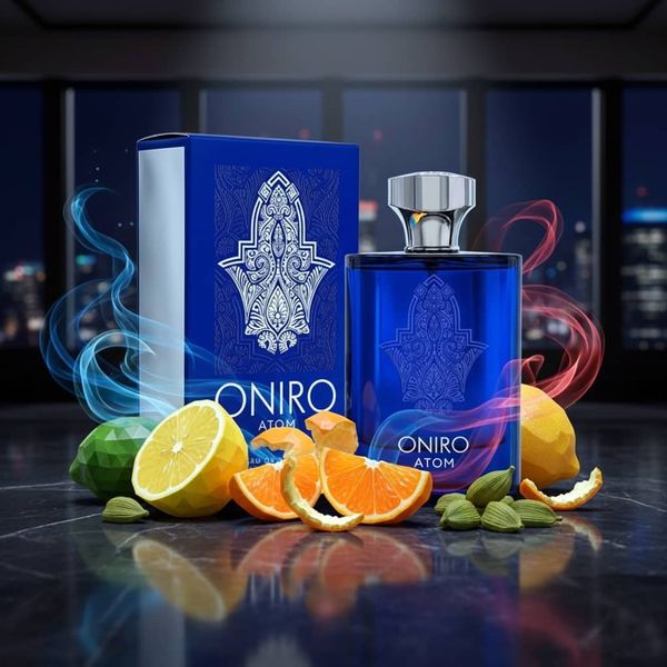 عطر ادکلن مردانه اونیرو اتم آبی فراگرنس ورد رایحه اتم گری