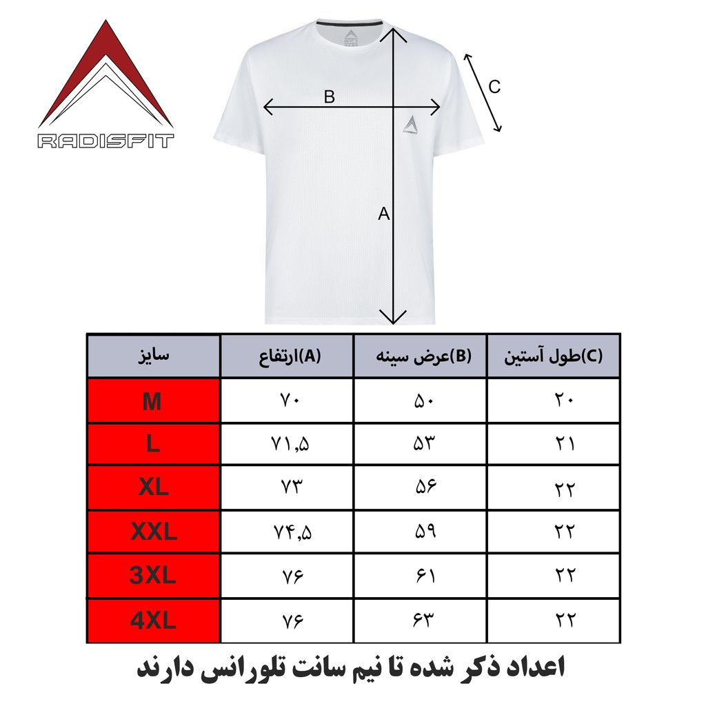 قیمت تیشرت ورزشی مردانه رادیس فیت مدل Dri-Fit