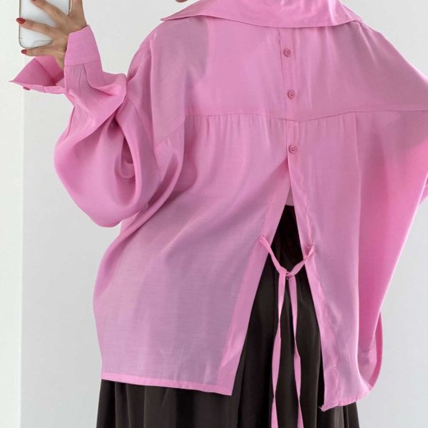 شومیز شیشه ای پشت چاک کد 220665