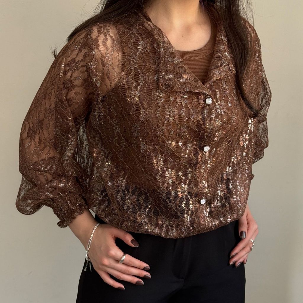 خرید اینترنتی شومیز زنانه گیپور مجلسی