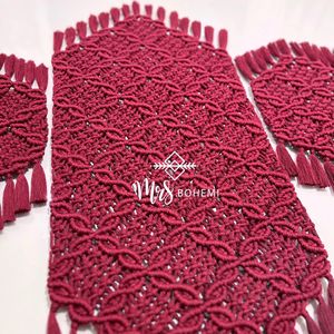 قیمت ارزان رانر مکرومه طرح الماسی کد 1020